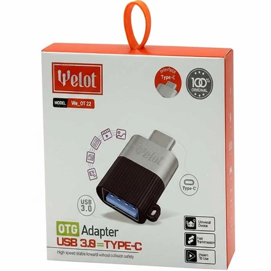 تبدیل OTG تایپ سی USB3 ویلوت مدل WE-OT22