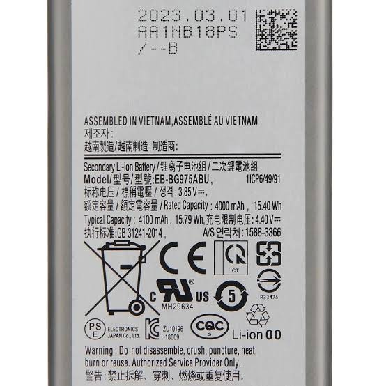 Replacement Phone Battery EB-BG975ABU For Samsung Galaxy S10+ S10 Plus SM-G9750