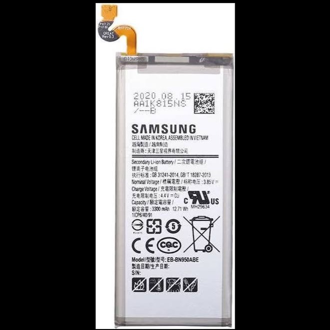 Samsung Note 8 Battery Replacement EB-BN950ABE Battery with 3300mAhkباتری سامسونگ‏