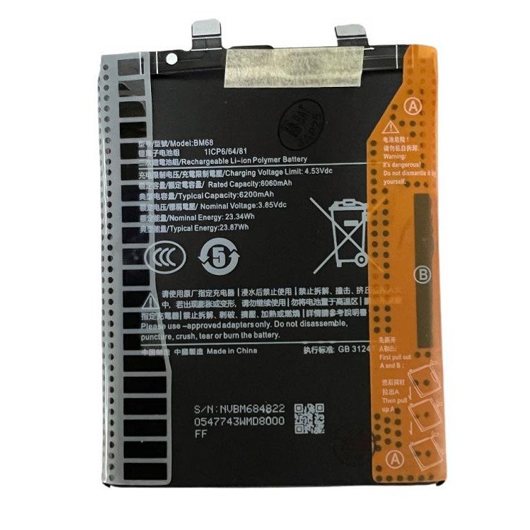 ORIGINAL BATTERY BM68 FOR XIAOMI REDMI NOTE 14 PRO+ 5G - IT-Ricambi‏