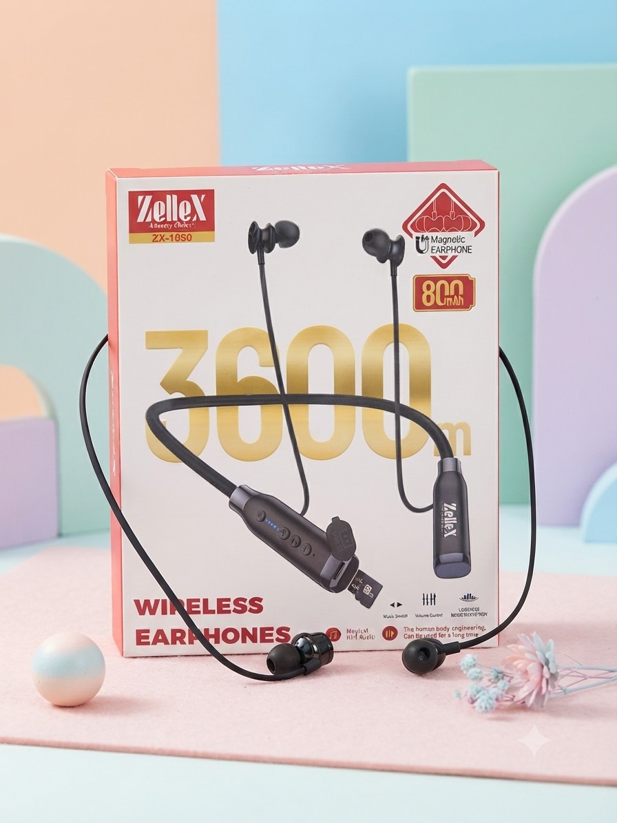 نکبند (هندزفری گردنی ) Zellex ZX-1050 Wireless Earphones