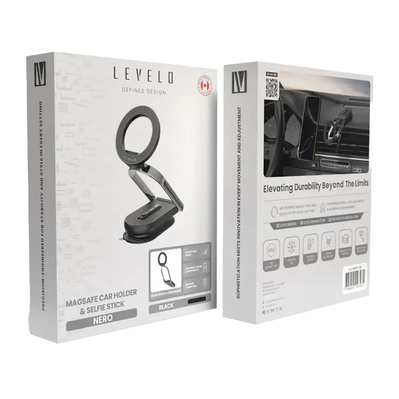 levelo MagSafe Car Holder and Selfie Stick