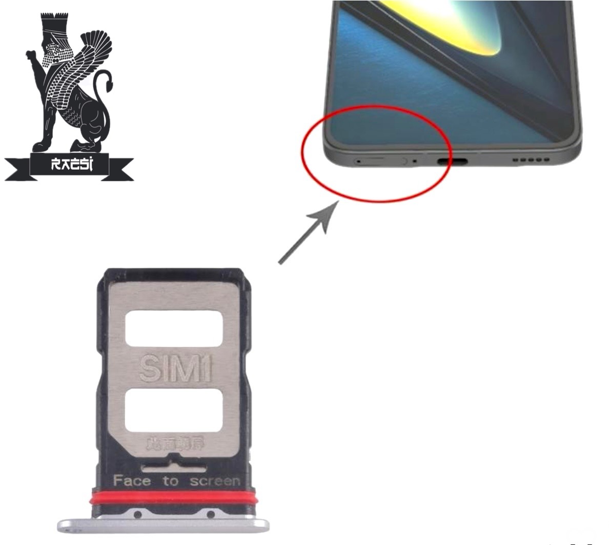 HOLDER SIM-MOBILE-XIAOMI-POCO F6PRO WHITE