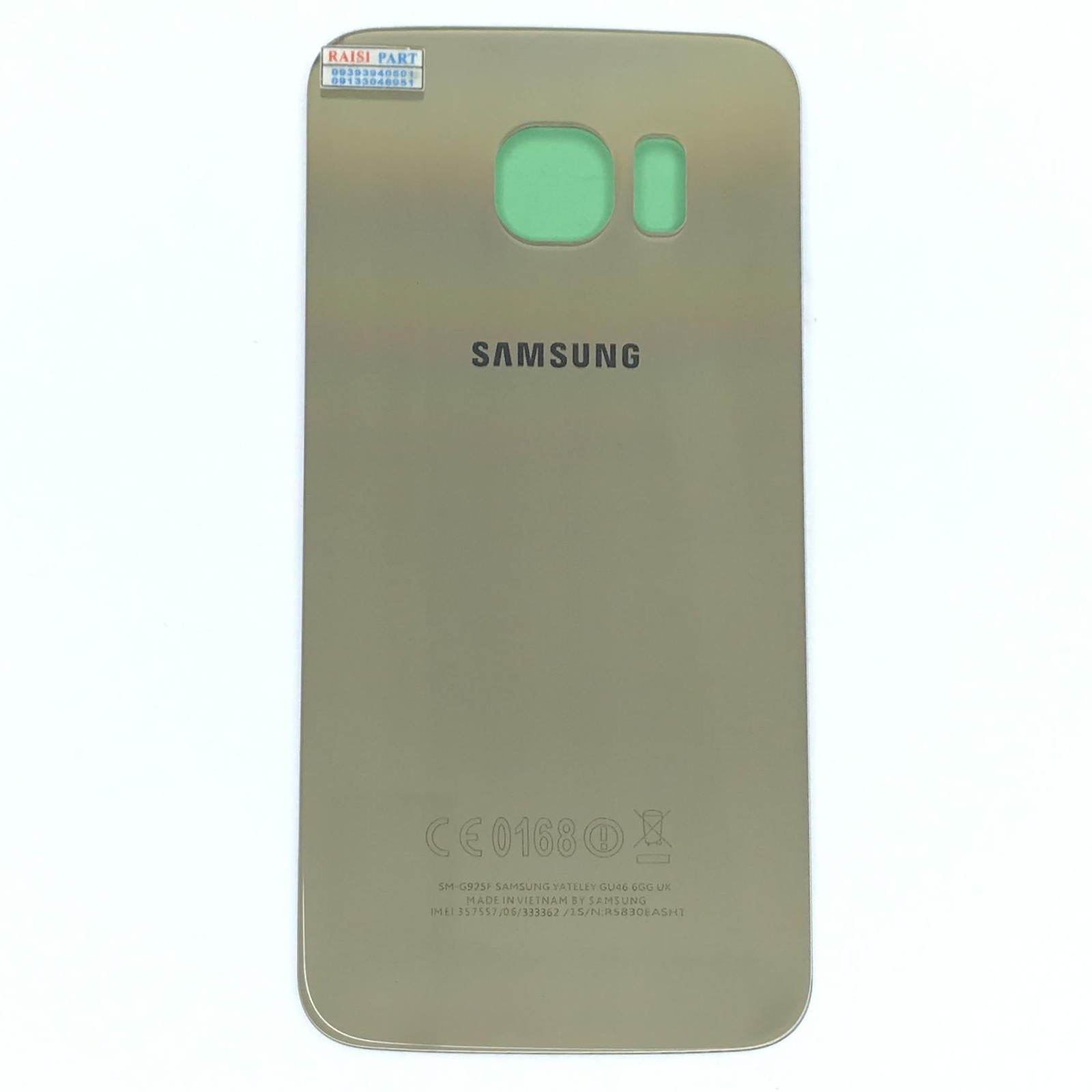BACKCOVER-MOBILE-SAMSUNG G925 GALAXY S6EDGE GOLD ORG 100%