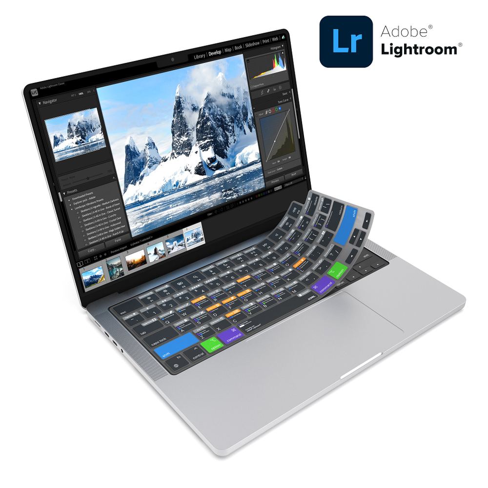 محافظ کیبورد جی سی پال مدل VerSkin Adobe Lightroom Shortcut JCP2604