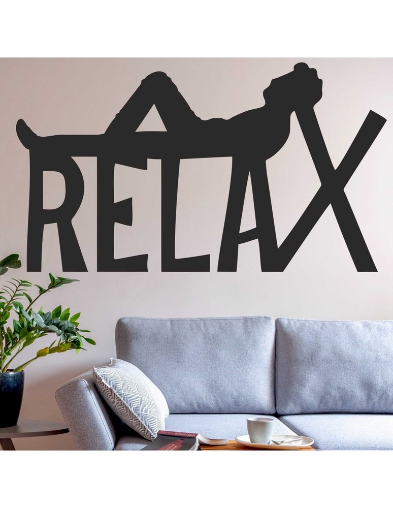 چوبی روی دیوار – RELAX استیکر چوبی