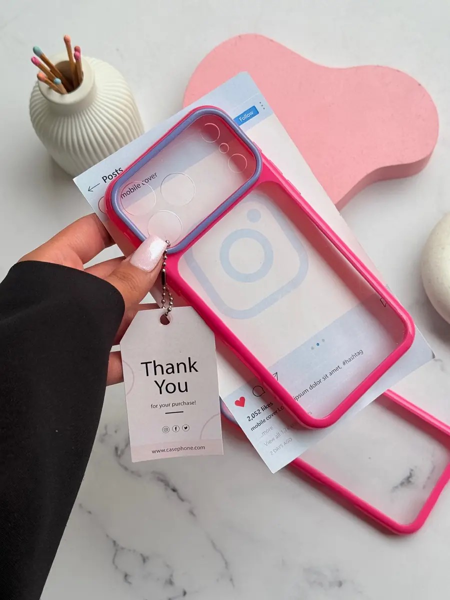 قاب گوشی Pink Frame آیفون