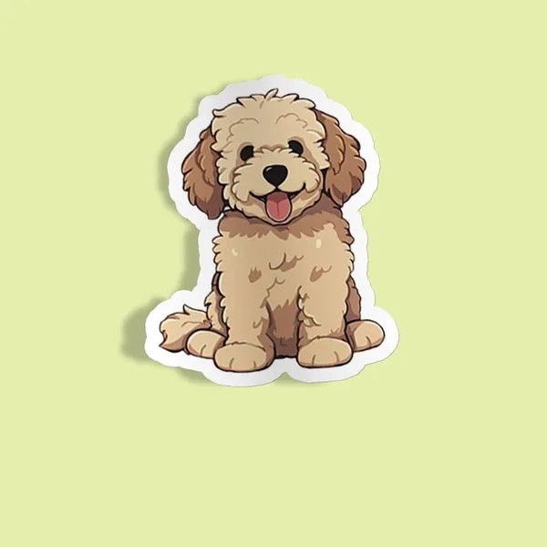 استیکر Cartoony cute dog