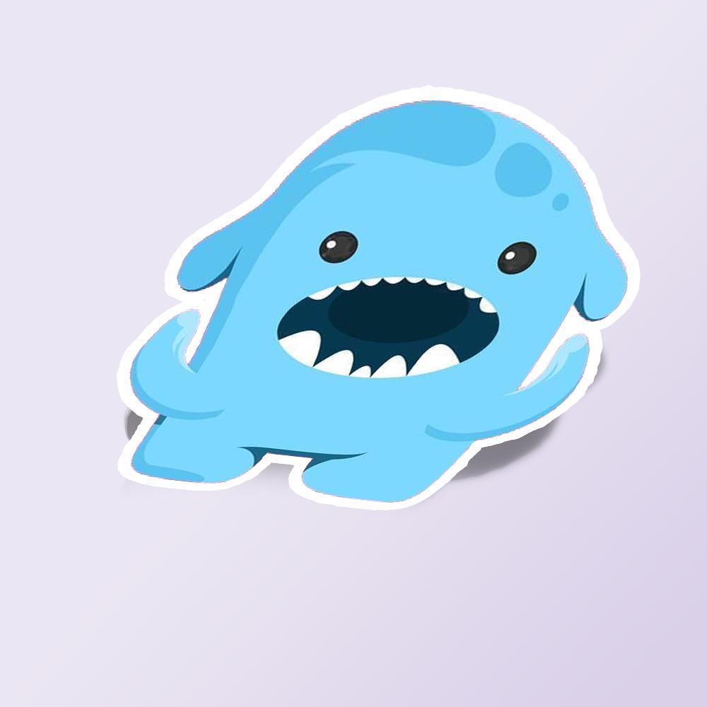 استیکر light blue super meat boy