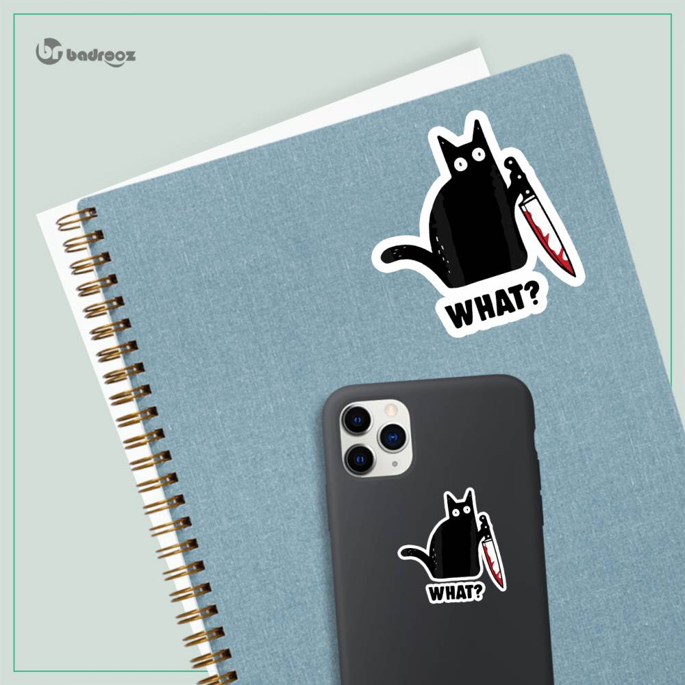 استیکر و برچسب گربه angry cat