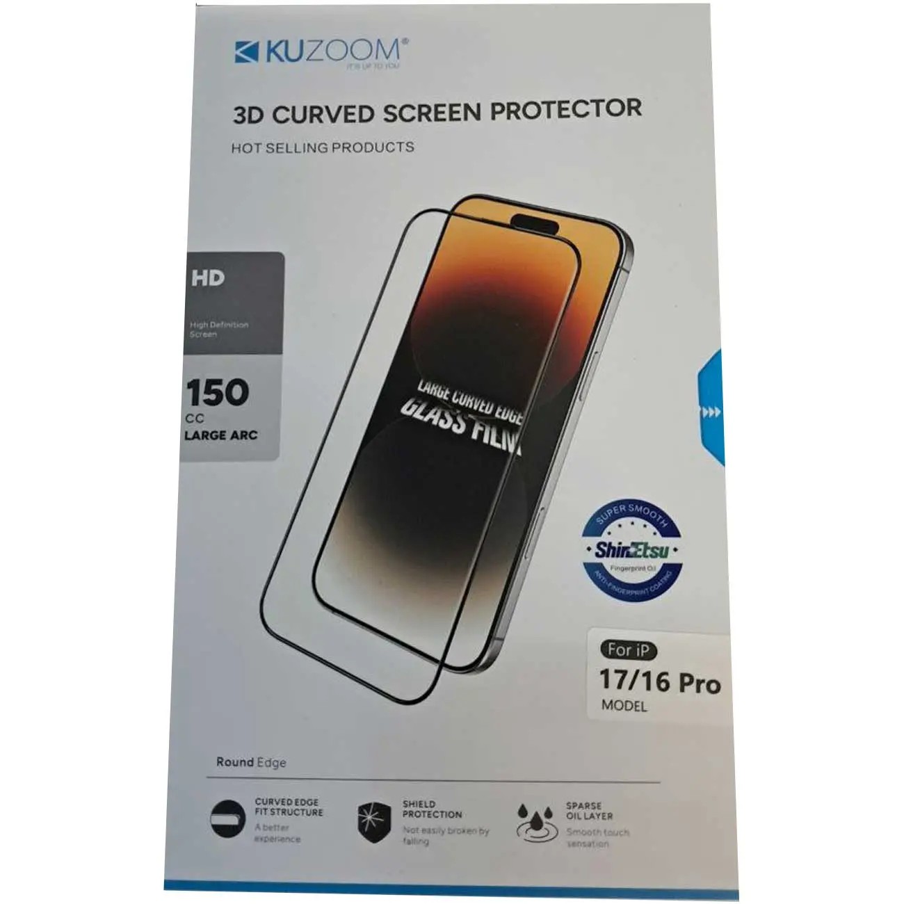 گلس گوشي iPhone 16 Pro / iPhone 17 آيفون شيشه اي کوزوم KUZOOM
