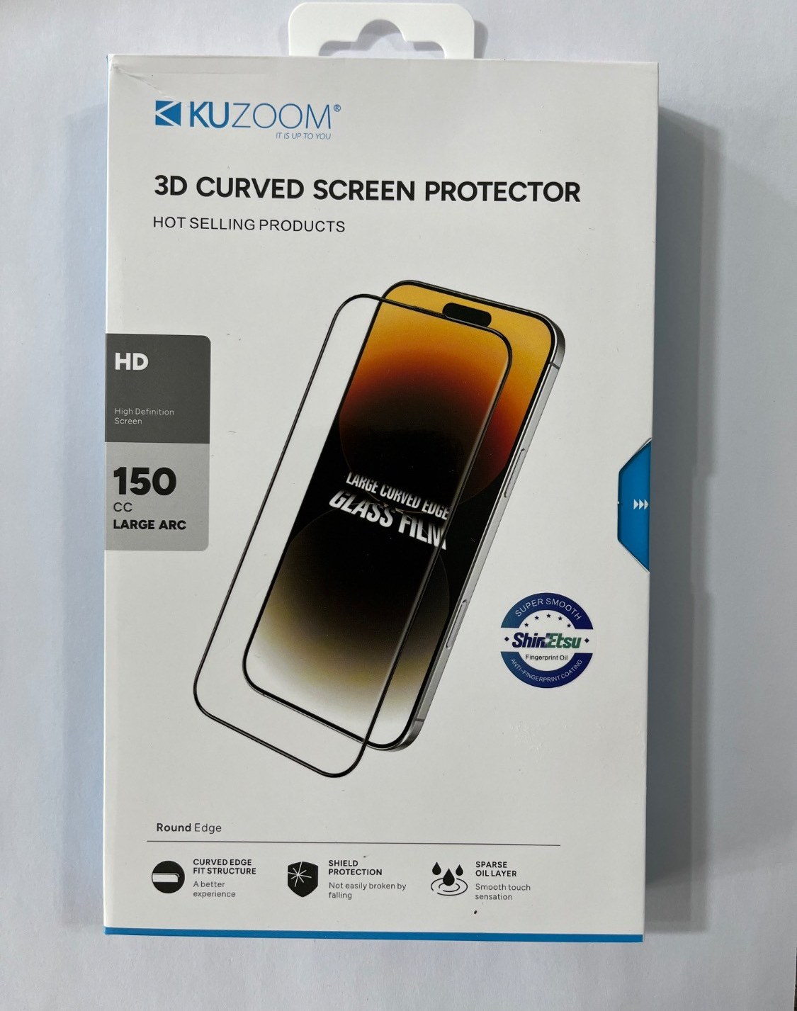 گلس گوشی iPhone 16 / 15 / 14 pro شیشه ای KUZOOM