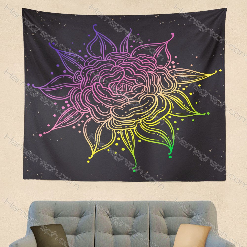 تپستری طرح rainbow flower