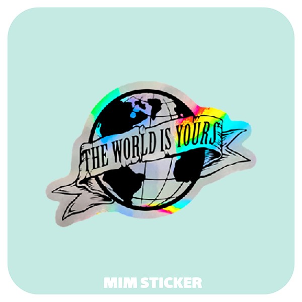 استیکر متالایز WORLD
