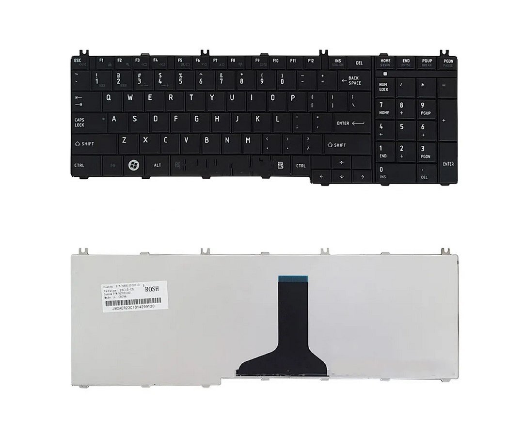 KEYBOARD TOSHIBA C650 مشکی | کیبورد لپ‌تاپ Toshiba Satellite C650