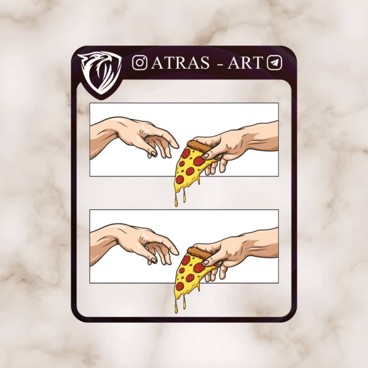 استیکر برجسته طرح پیتزا (Pizza)