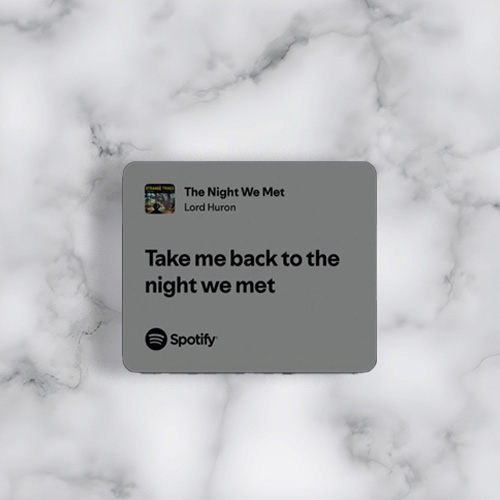 استیکر طرح اسپاتیفای The Night We Met (Spotify)