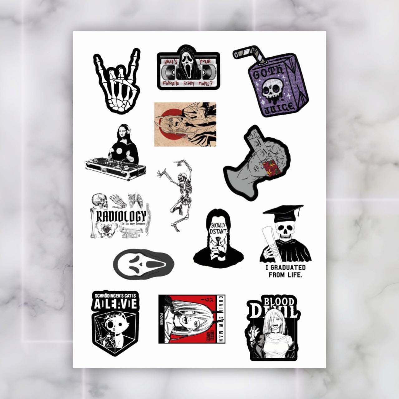 استیکر پک طرح اسکلت (Skeleton Sticker Pack)