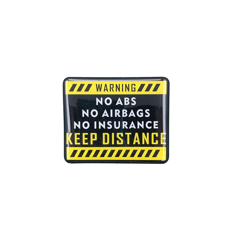 استیکر ژله ای WARNING NO ABS NO AIRBAGS