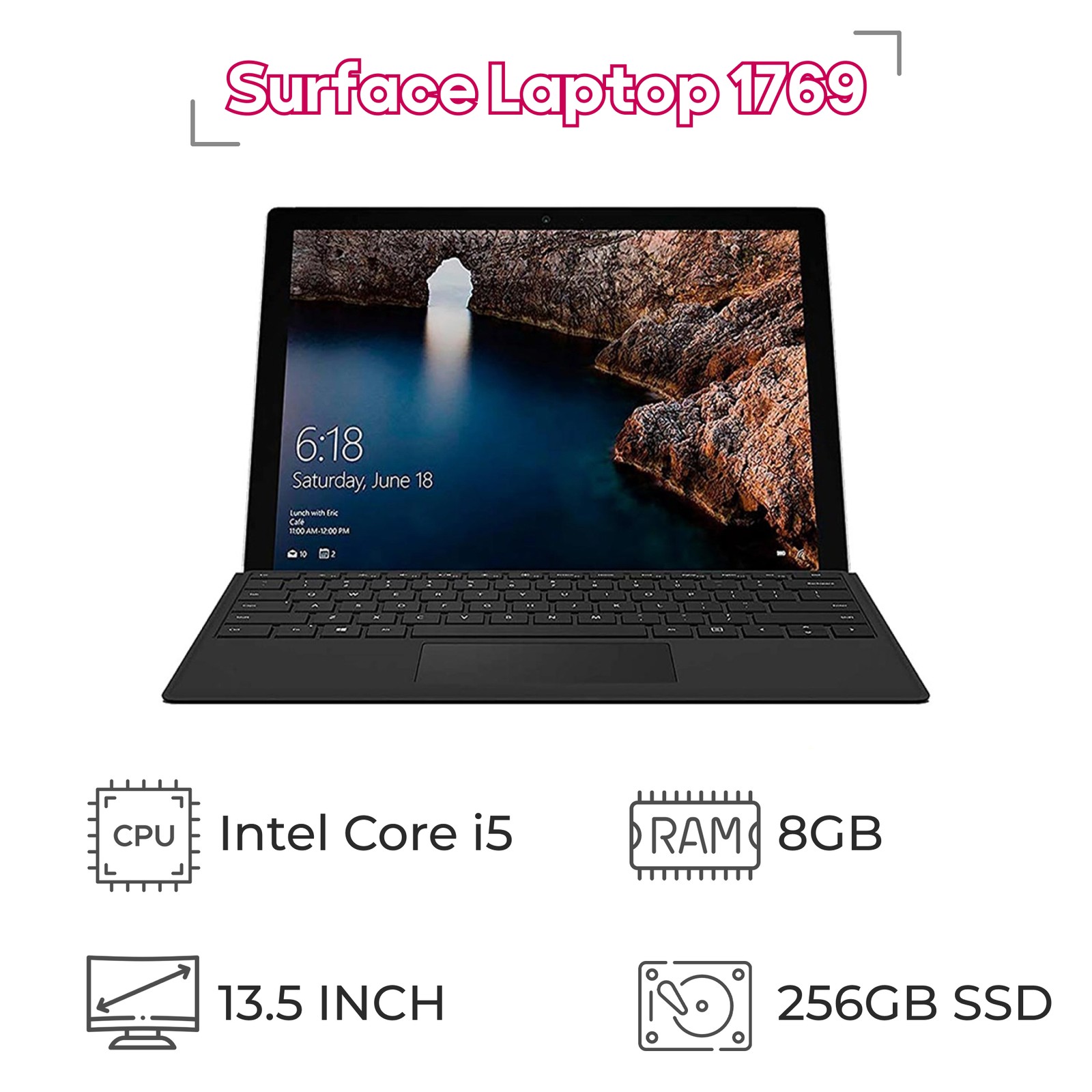 سرفیس استوک لپ تاپ Surface Laptop 1769 i5-8-256