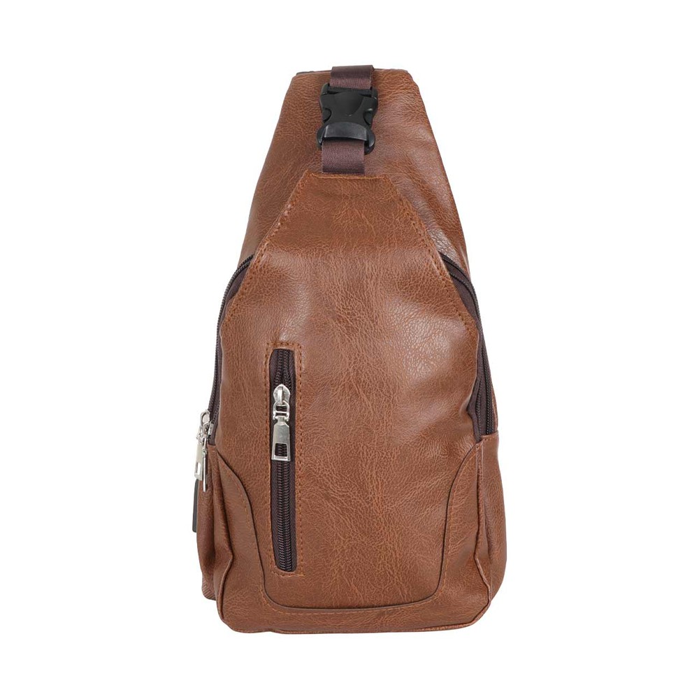 کیف تک بند مدل Body Bag چرمی – قهوه ای