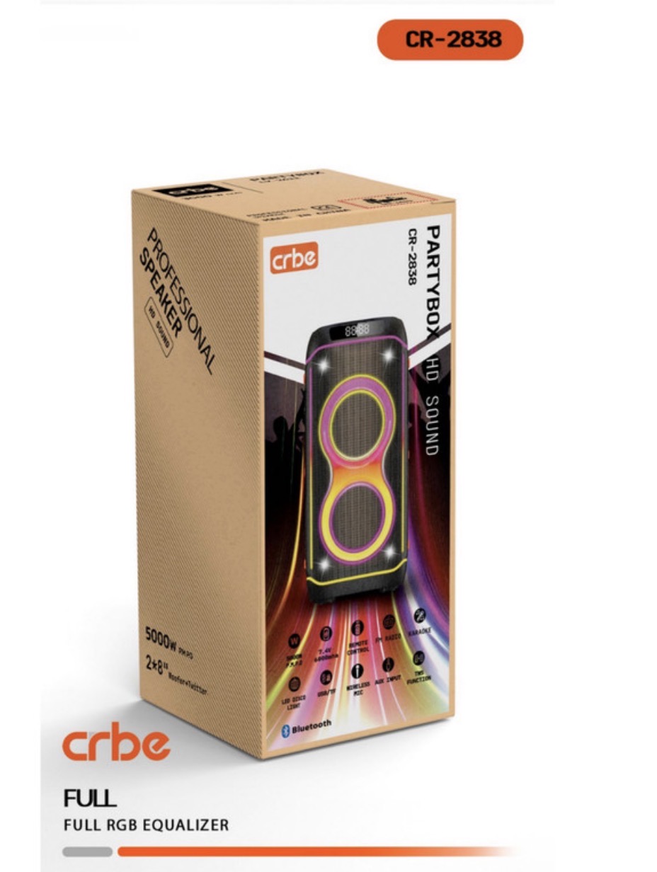 اسپیکر پارتی باکس cr -088 گارانتی یکساله