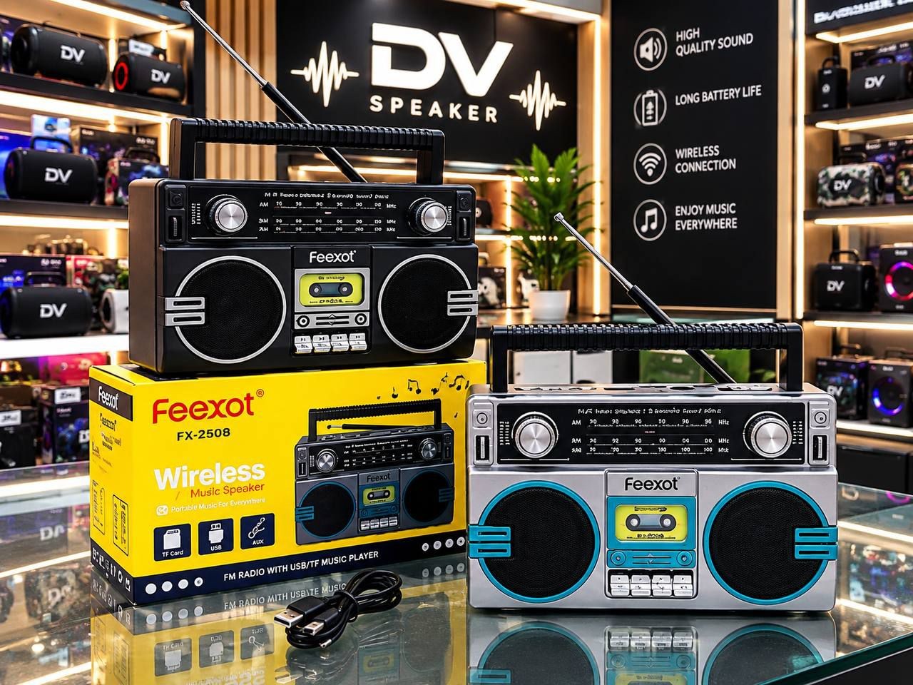اسپیکر و رادیو طرح کلاسیک Model FX2510B