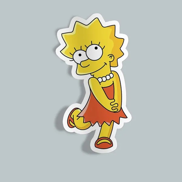 استیکر The Simpsons Lisa shy