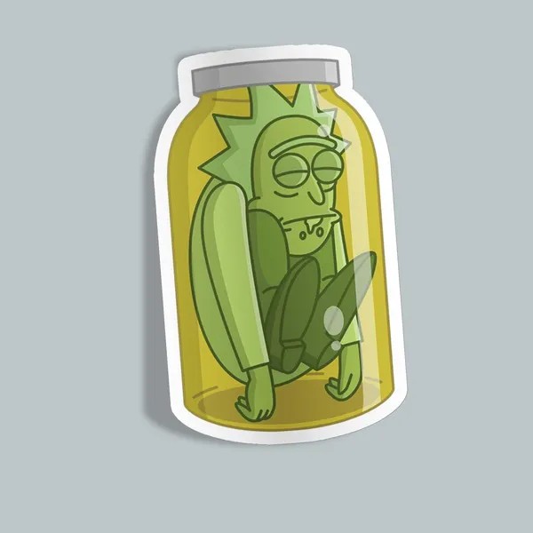 استیکر Rick and Morty not pickle Pickle Rick