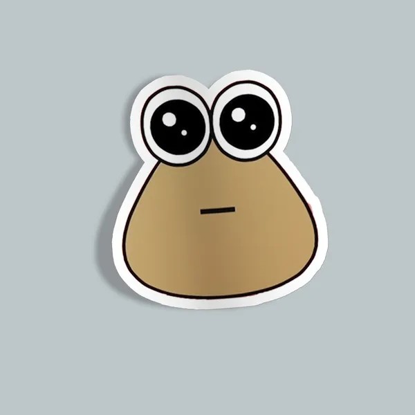 استیکر Pou big eyes