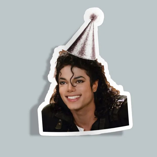 استیکر Michael Jackson birthday hat