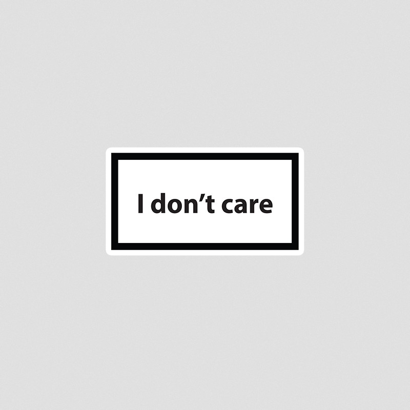 استیکر متنی I don't care