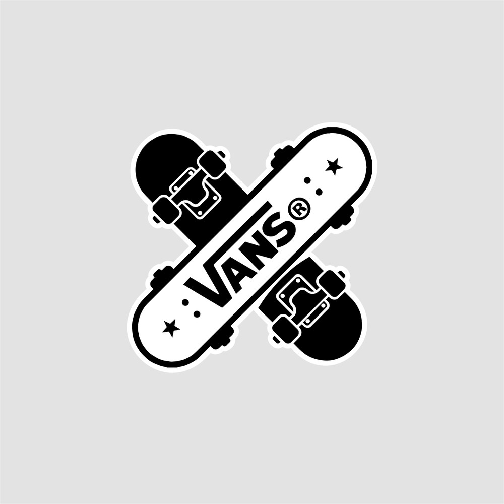استیکر لوگوی Vans و اسکیت
