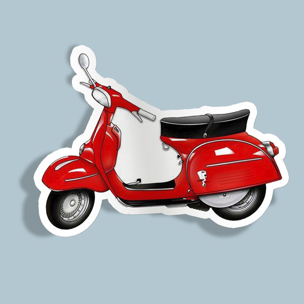 استیکر Small Red Motorcycle