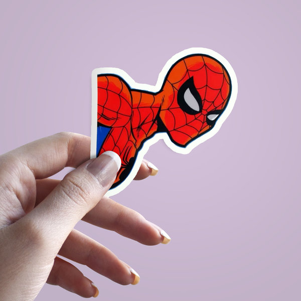 استیکر spiderman looking over