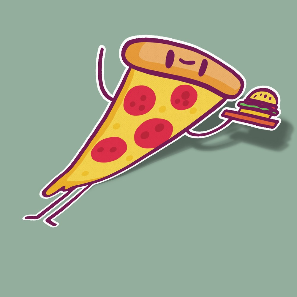 استیکر pizza or berger-1 B