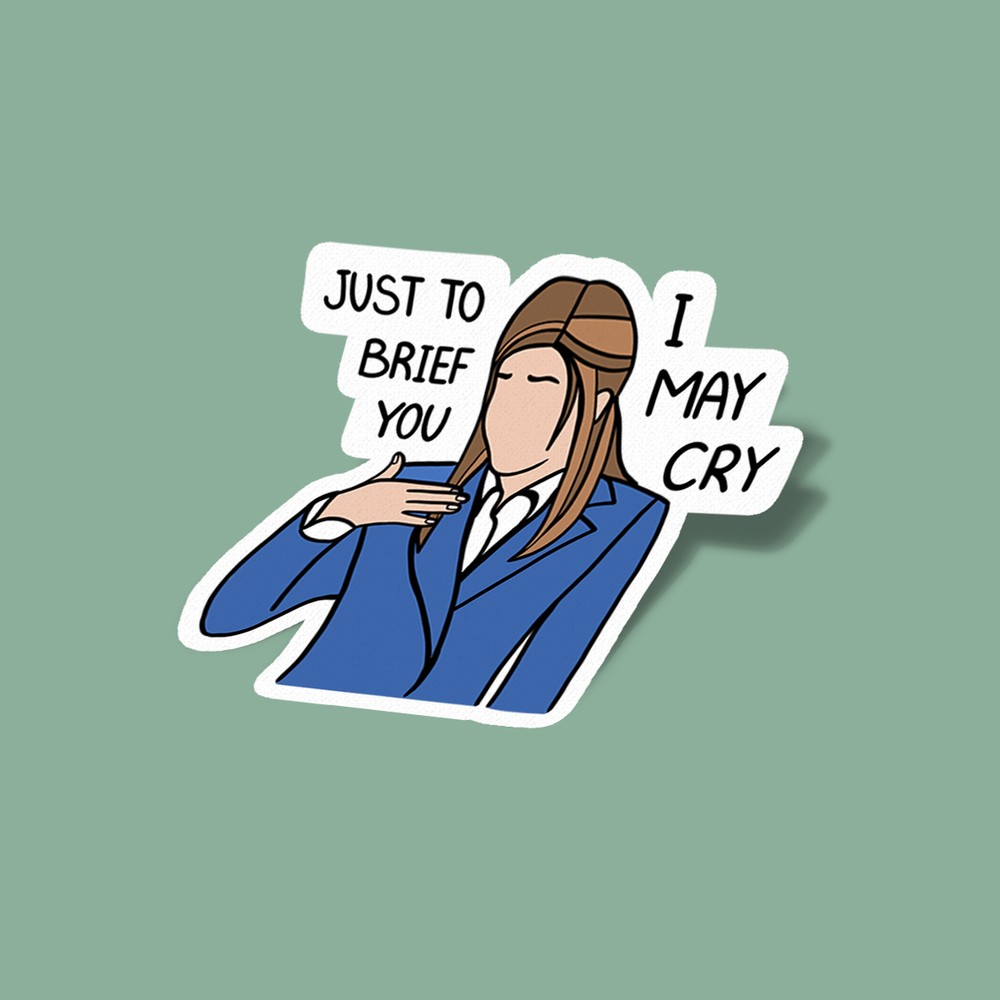 استیکر I may cry (colored)