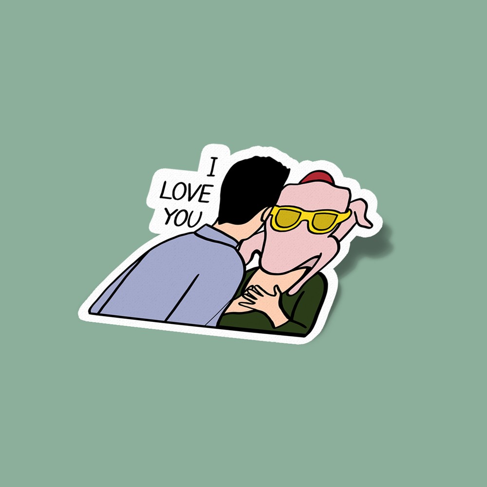 استیکر I love you-chandler (Colored)