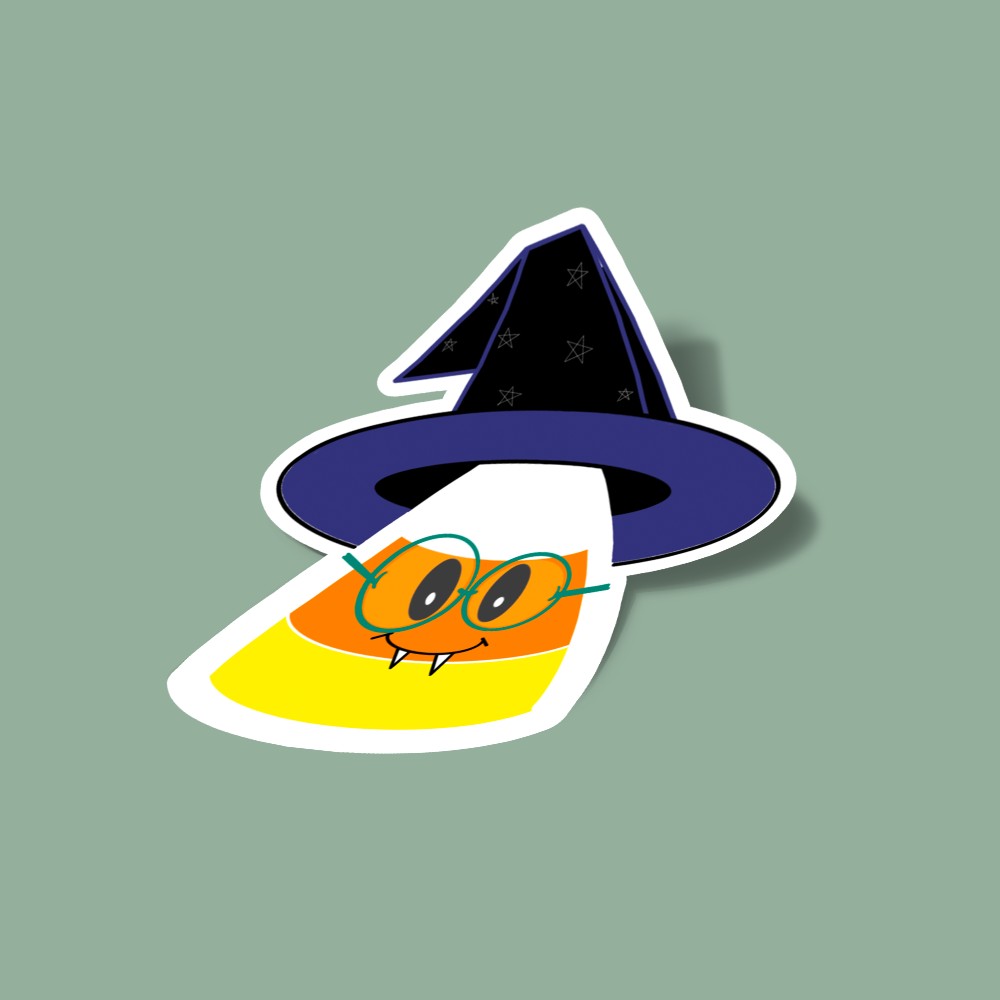 استیکر nerd candy corn