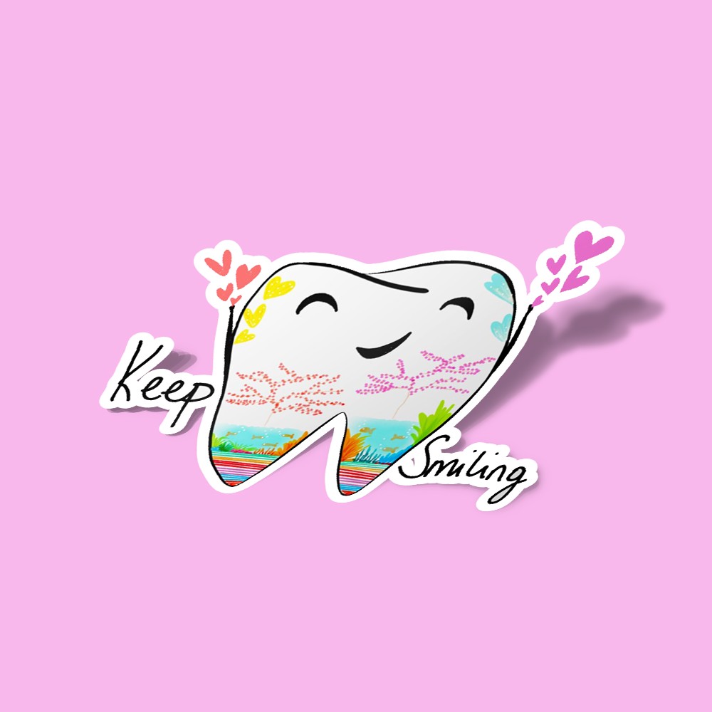 استیکر Keep smiling