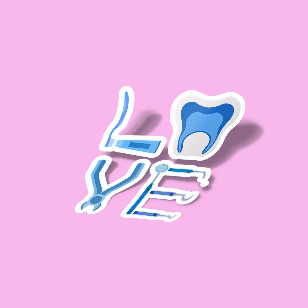 استیکر Dentistry Love Proud Dentist