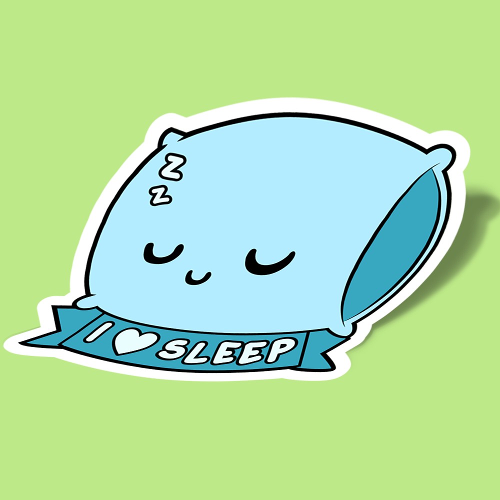 استیکر i love to sleep pillow