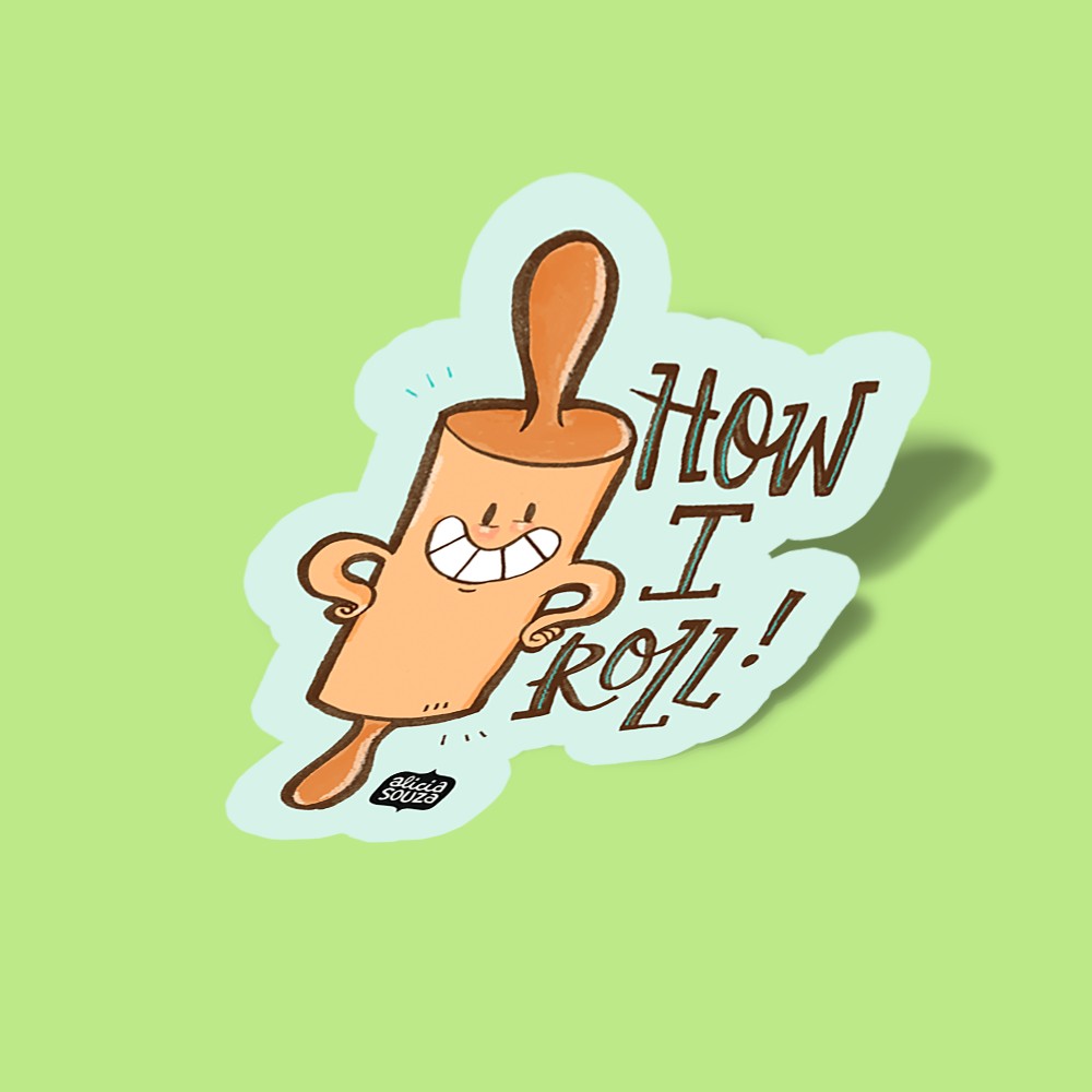 استیکر how i roll