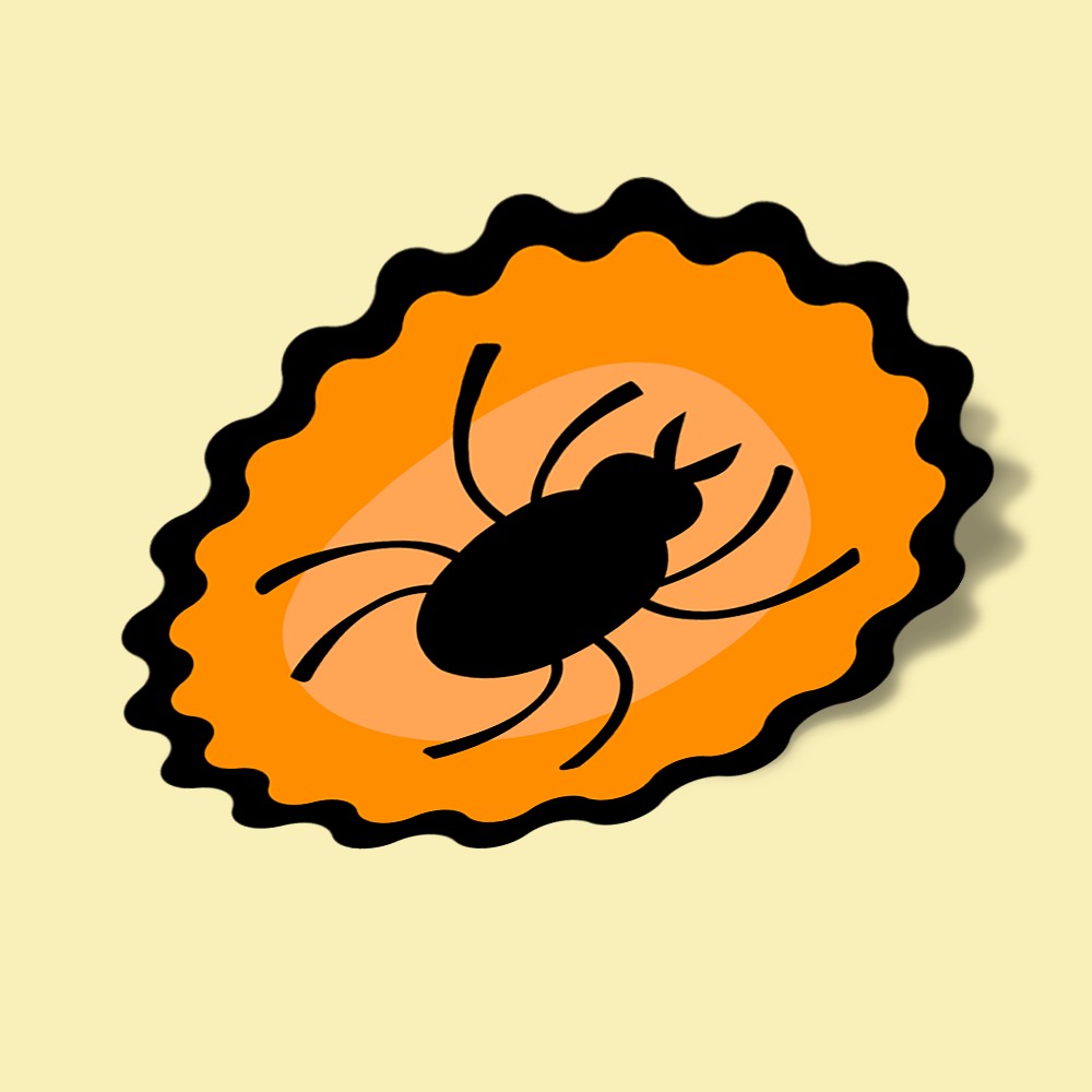استیکر spider orange halloween