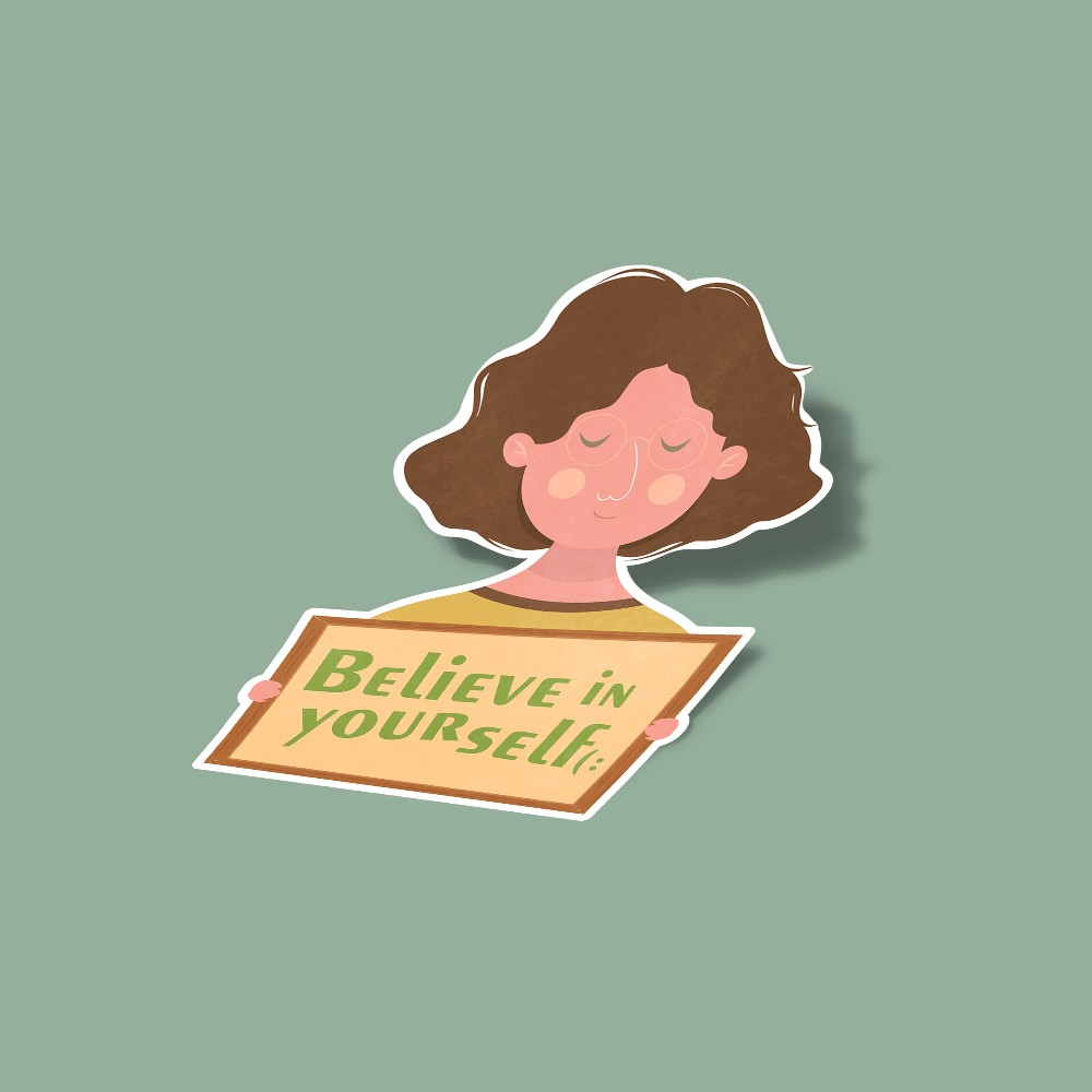 استیکر (believe in yourself(girl