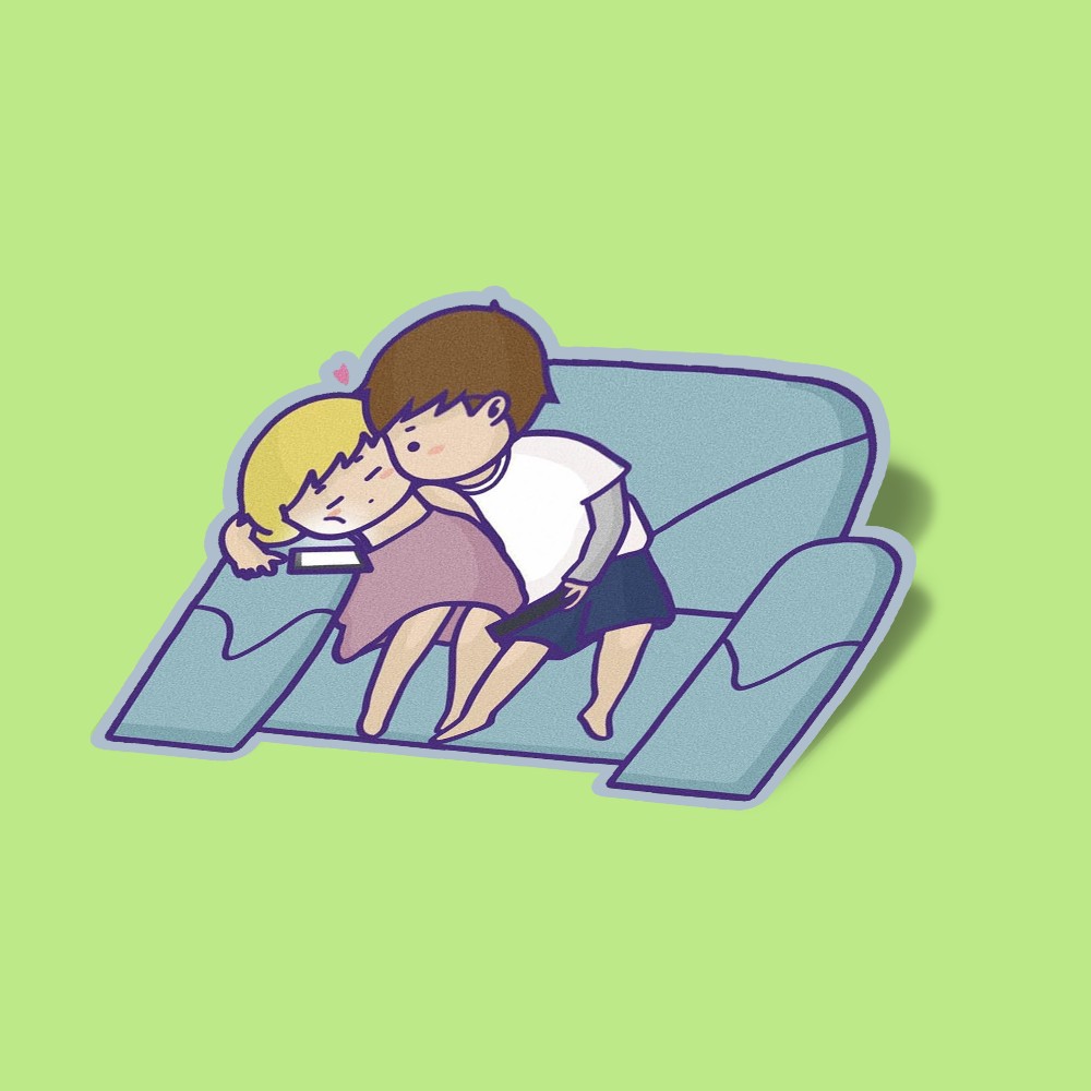 استیکر Love you sleepy face
