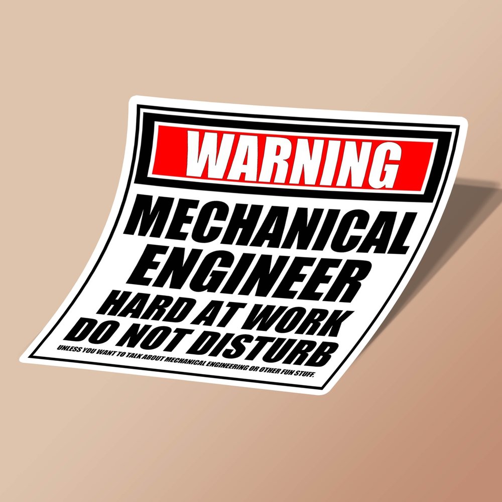 استیکر Warning Mechanical