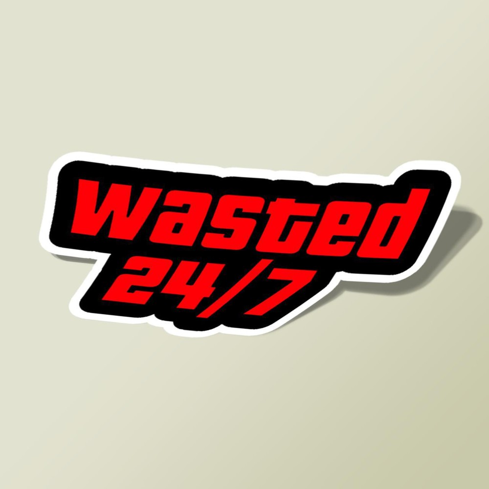 استیکر WASTED 24/7