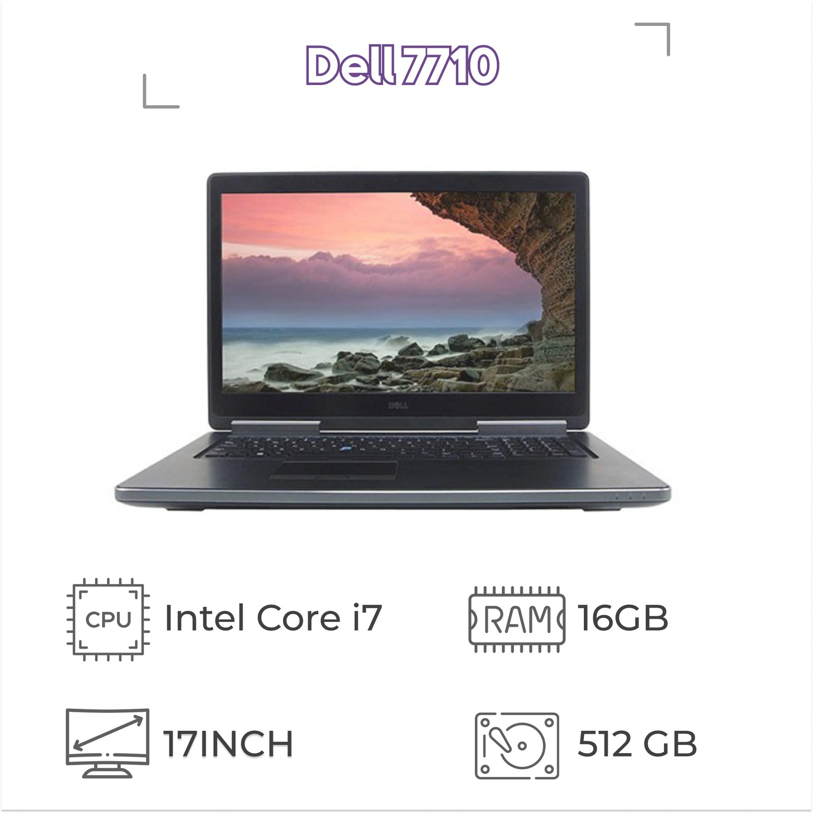 لپ تاپ استوک Dell precision 7710 پردازنده i7 نسل 6