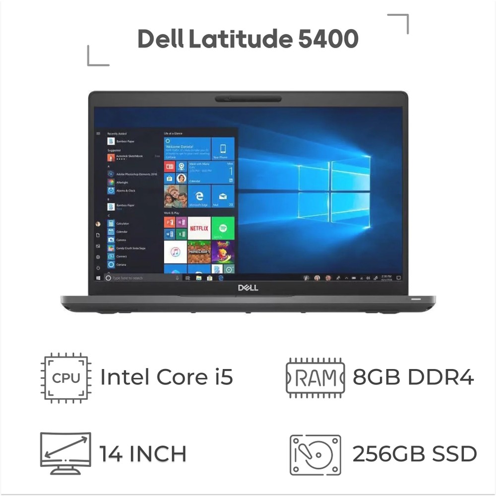 لپ تاپ استوک Dell Latitude 5400 پردازنده i5 نسل 8 با کیف رایگان
